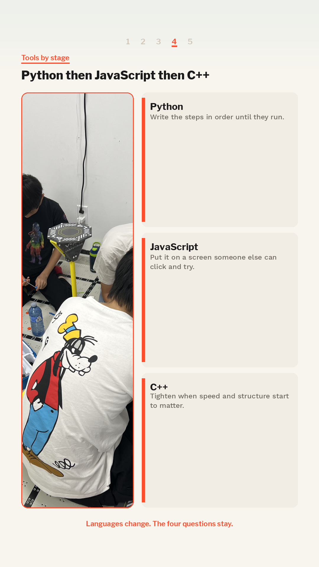 Mission — finish the clear four-week plan, then open Scratch